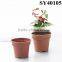 Terracotta color manufacturing small printed plastic pots