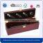 Antique style embossed red MDF wine bottle box