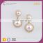 E78086I01 Gold plating lighter stud earring plastic rhinestone hoop custom elegant fancy jewelry double sided pearl earrings