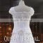 New Design Scoop Neck Cap Sleeve Beads Embroidered A-line Taobao Wedding Dress