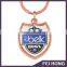 Popular custom made logo american football digital printing keychain