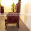 Antique royal wood veneer PU leather office chair for general manager(FOH-F87)