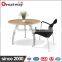 office round negotiation table metal leg