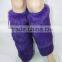 Mysterious Purple Color Mature Style Long Rabbit Fur High Knee Socks Fur Leg Warmers