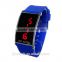 Luxury Fashion Steel Deluxe Slim Unisex Men Women Casual Genuine Silicon Strap Wristwatches Watch Digital LED Display