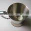 Stainless steel beer cup with handle