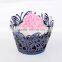 High quality Laser cut cupcake wrapper with customized designs