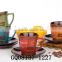 Milka 7oz ceramic mug with flower design and round saucer eco-friendly