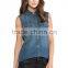 new designer sleeveless denim women vest JXF032