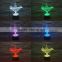 3D Optical Night Light magic lamp 7 RGB Light Colors 10 LEDs AA Battery or DC 5V Mixed Lot