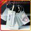 Aluminum Luggage Tag Boot Name Badge w/ Wire Cable Hanging Loop keychain keyring