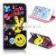 Card Slots Cash Compartment Color Printing PU Leather Wallet mobile phone Case