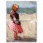 Beach child oil painting suitable for children bedroom