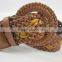 wrapped buckle fashion braided weave belt for girl