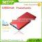 Hot promotional external portable oem rechargeable 10000mah power bank 1 year warranty