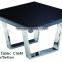 TB Living Room Sofa Black Tempered Coffee Table Set With Small Glass Corner Table