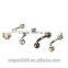 Free Sample Titanium Medical Steel Body Jewelry Eyebrow Ring Eyebrow Piercing Stud