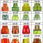 Korea design yellow/black mesh polyester high visibility safety vest with pockets