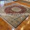 8x10ft oriental silk carpet red color large size antique rug