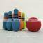 Shiny red bowling balls for kids EVA foam bowling skittle garden game