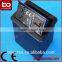 Aluminum Brushed Hydraulic Tabletop Pop Up Power Socket Box with Bottom Interface Connection for Office Electrical Plugs