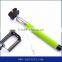 Factory wired cable take pole monopod selfie sticks with foldable handheld,foldable monopod Selfie-stick with cable