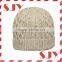 Warm Two Tone Chunky Soft Cable Knit Slouchy Beanie Hat