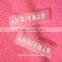White flock thermal transfer label,flock letters for clothing