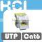 RJ45 Super Cat6 UL 180 Degree Unshielded UTP Modular Keystone Jack