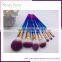 color shine makeup brushes 7PCS makeup spiral brushes
