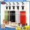 Glass oil vinegar bottle with metal sleeve press pourer 5 colors