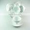 Hot selling Stock set of coffee cup and saucer with metal Rack