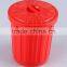 Rubbish Bin Household Garbage Can with Circular Cover/Plastic Trash Can