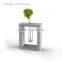 Modern design smart desktop concrete glass tube cement flower pot