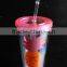 with lid and straw bpa free single wall clear plastic tumbler