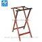 Solid Wood Hotel Room Luggage Rack with Back