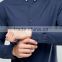 Guangzhou High Quality Custom Long Sleeve Spread Double Collar Chest Pocket Mens 65% Polyester 35% Cotton Casual Navy Shirts