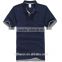 blank t shirt beaded cotton double color collar polo shirt 195g CVC materials polo t shirt for men