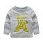 Wholesale spring cotton long sleeves boys kids round neck t-shirt