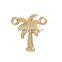 Zinc Based Alloy Connectors Palm Tree Gold Plated