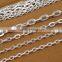 Multi Sizes Silver Plated Flat Cross O Chain Cable Link Iron Chain For Jewelry Diy