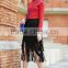 2017 New fashion Women latest skirt design pictures with tassels