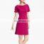 CHEFON knotted cuffs simple fit-and-flare fashion lady dress 2017