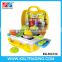 Hot sale educatioanl toy kitchen set suitcase packaging