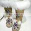 Aidocrystal winter half boots sparkle diamond fur upper fashion bling bling snow boots ladies