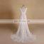 Engaging Boho Sheath Cap Sleeve Lace Chiffon Pleated Wedding Dress
