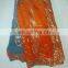 Indian Designer Fancy Work Georgette Orange and Blue Party Wear Saree