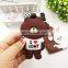 2017 new design customized bear shape soft rubber pvc luggage tag