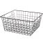 High-capacity Black Wire Mesh Metal Storage Basket Household Use