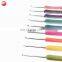 Custom packaging wholesale ergonom crochet hook set rubber handle crochet hook